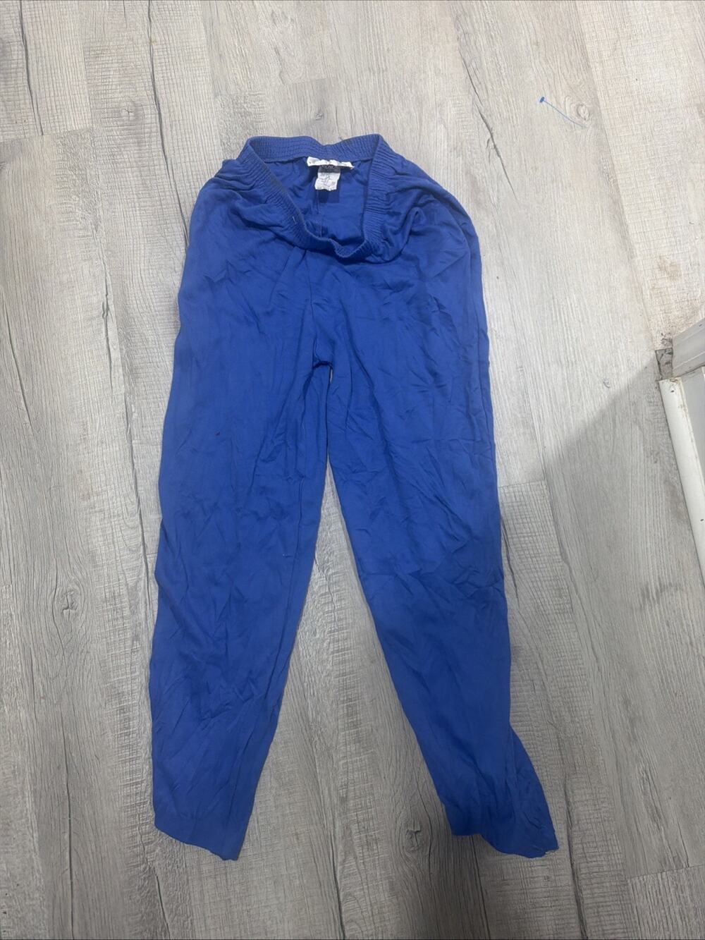 Peter Popovitch Blue Pull On Elastic Waist Pants Women’s M Vintage 90s